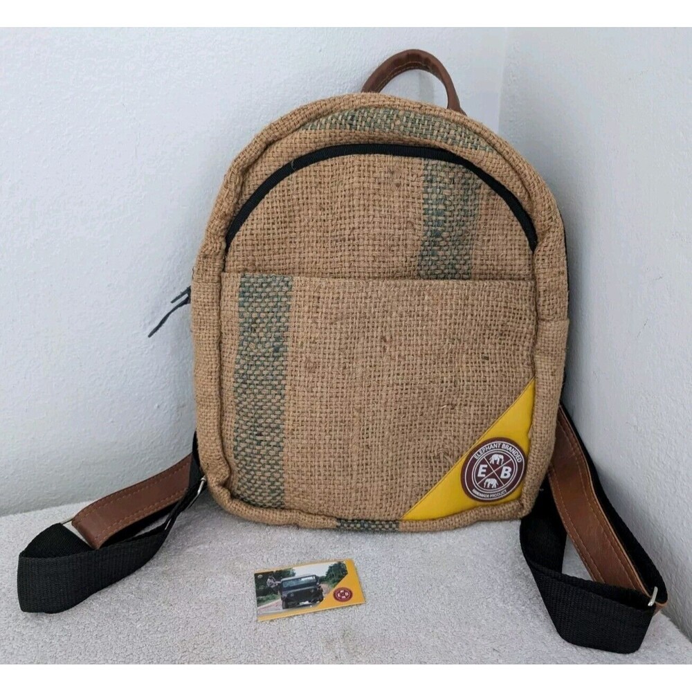 Elephant Branded EB Wild Backpack Handmade Recycled Rice Bags